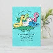 Opblaasbare Pool Speelgoed Uitnodiging (Staand voorkant)