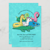 Opblaasbare Pool Speelgoed Uitnodiging (Voorkant / Achterkant)