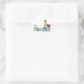 Opblaasbare rubber Dinghy Ronde Sticker (Tas)