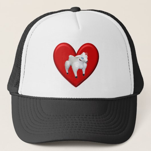 Opblaasbare schapenliefde trucker pet (Voorkant)