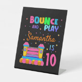 Opblaasbare springplank reclamebord met voetstuk (Voorkant)