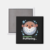 Opblaasbare vis vissen Cute Kogelvis Magneet (Voorkant / Achterkant)