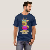 Opblaasbare zwemgiraffe Zomer T-shirt (Voorkant volledig)