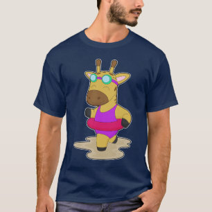 Opblaasbare zwemgiraffe Zomer T-shirt