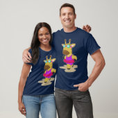 Opblaasbare zwemgiraffe Zomer T-shirt (Unisex)