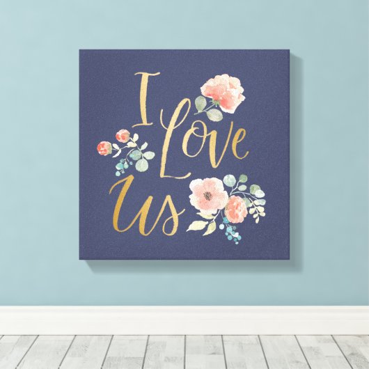 Opblauw opblazen | Ik hou van ons Canvas Afdruk (Insitu (Houten vloer))