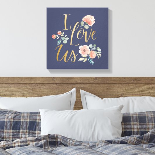 Opblauw opblazen | Ik hou van ons Canvas Afdruk (Insitu (Slaapkamer))