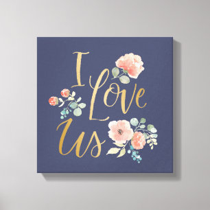 Opblauw opblazen Ik hou van ons Canvas Afdruk