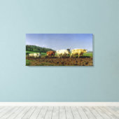 Opblazen in Nivernais, 1849 Canvas Afdruk (Insitu (Houten vloer))