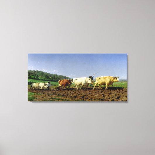 Opblazen in Nivernais, 1849 Canvas Afdruk (Voorkant)