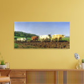 Opblazen in Nivernais, 1849 Canvas Afdruk (Insitu (Woonkamer))