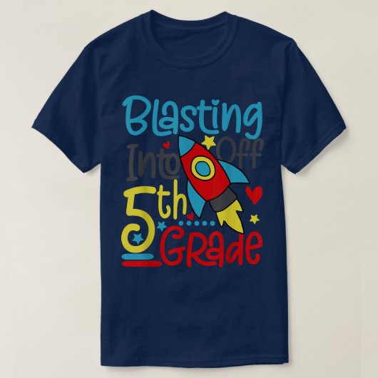 Opblazen naar 5e graad terug naar schoolruimte R T-shirt (Design voorkant)