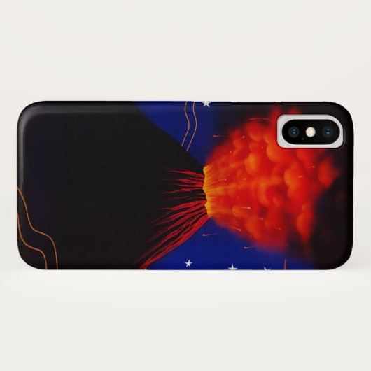 Opblazen van vulkaan en sterren Case-Mate iPhone case (Achterkant (horizontaal))