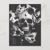 Opbrengstembrace: zwarte en witte grafische schede briefkaart (Voorkant)