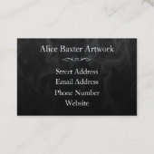 Opbrengstembrace: zwarte en witte grafische schede visitekaartje (Achterkant)