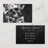 Opbrengstembrace: zwarte en witte grafische schede visitekaartje (Voorkant / Achterkant)