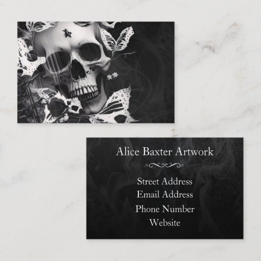 Opbrengstembrace: zwarte en witte grafische schede visitekaartje (Voorkant / Achterkant)