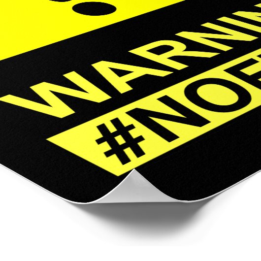 Opbrengstwaarschuwing Geen filterluidspreker Poster (Hoek)