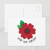 Opdat wij niet vergeten briefkaart (Voorkant / Achterkant)