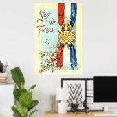 Opdat wij niet vergeten Medaille Herdenkingsdag Bl Poster (Thuiskantoor)