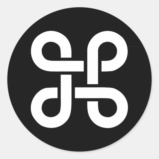 Opdracht Apple Mac ideologie Ronde Sticker (Voorkant)