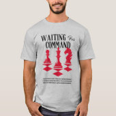"Opdracht verwacht: klaar voor actie" T-shirt (Voorkant)