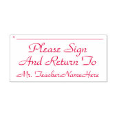 Opdrachtbeoordeling en docentennaam rubberen stemp  zelfinktende stempel (Design)