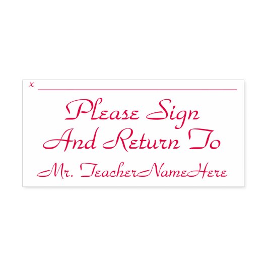 Opdrachtbeoordeling en docentennaam rubberen stemp  zelfinktende stempel (Design)