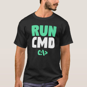 Opdrachtprompt Computer Programmer Run CMD T-shirt