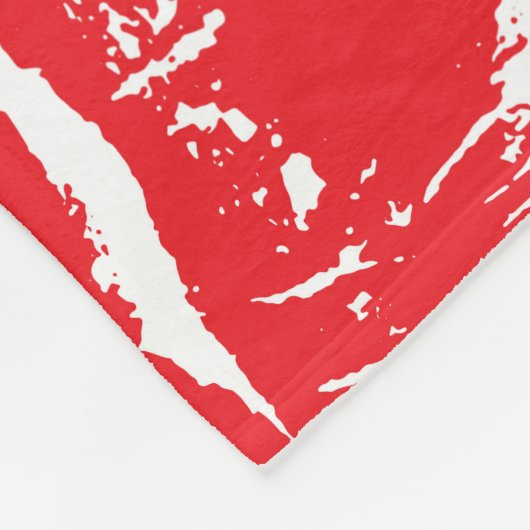 Opdruk Kiss Rode Lippen: Naadloos Fleece Deken (Hoek)