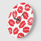 Opdruk Kiss Rode Lippen:  Naadloos Grote Klok (Hoek)