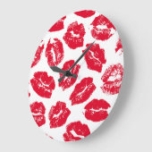 Opdruk Kiss Rode Lippen: Naadloos Grote Klok (Hoek)