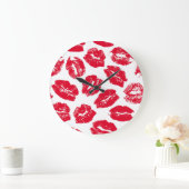 Opdruk Kiss Rode Lippen: Naadloos Grote Klok (Huis)