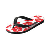 Opdruk Kiss Rode Lippen:  Naadloos Kinder Teenslippers (Schuin)