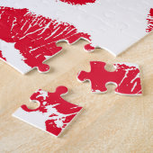 Opdruk Kiss Rode Lippen:  Naadloos Legpuzzel (Zijkant)