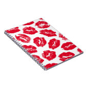 Opdruk Kiss Rode Lippen:  Naadloos Notitieboek (Rechterzijde)