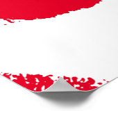 Opdruk Kiss Rode Lippen: Naadloos Poster (Hoek)