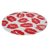 Opdruk Kiss Rode Lippen:  Naadloos Snijplank (Hoek)