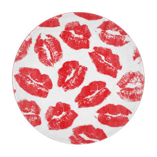 Opdruk Kiss Rode Lippen: Naadloos Snijplank