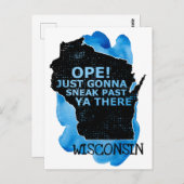 Ope Sneak verleden jaar Ya Daar Wisconsin Kaart Bl (Voorkant / Achterkant)