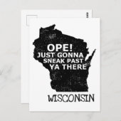 Ope Sneak verleden jaar Ya Daar Wisconsin Map Reiz Briefkaart (Voorkant / Achterkant)