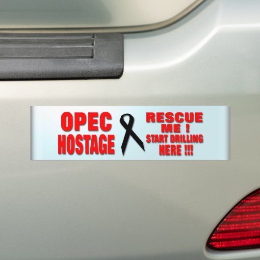 Opec-gijzelaar Bumpersticker (Op auto)