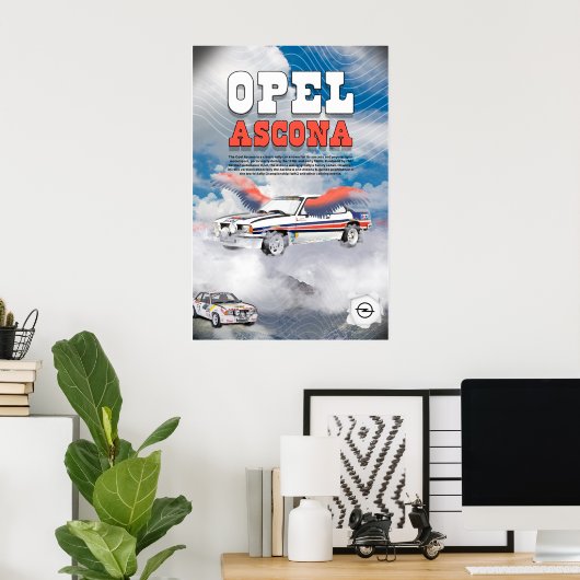 Opel Ascona Car Poster (Thuiskantoor)