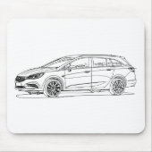 Opel Astra SportTourer 2016 Muismat (Voorkant)