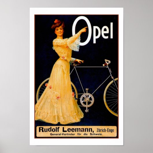 Opel Bicycles  Adverteren Poster (Voorkant)