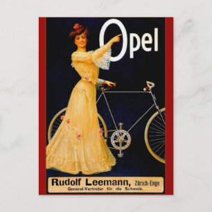 Opel Bicycles  reclame Briefkaart