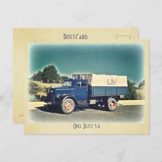 Opel Blitz Briefkaart (Voorkant / Achterkant)