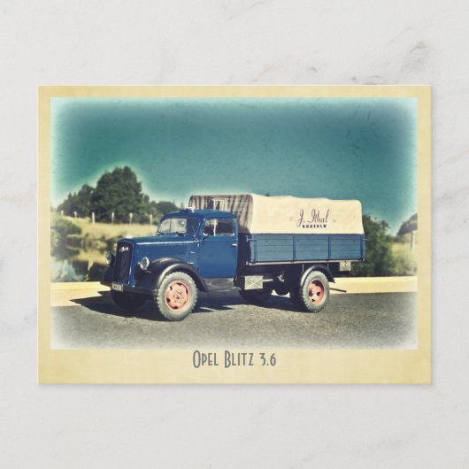 Opel Blitz Briefkaart (Voorkant)