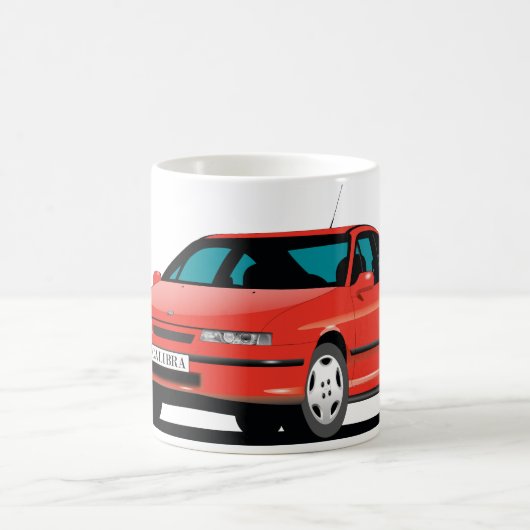 Opel Calibra red front Koffiemok (Center)