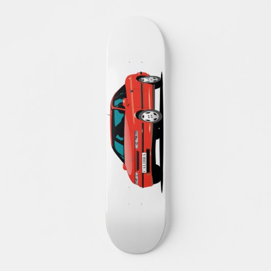 Opel Calibra red front Skateboard (Voorkant)